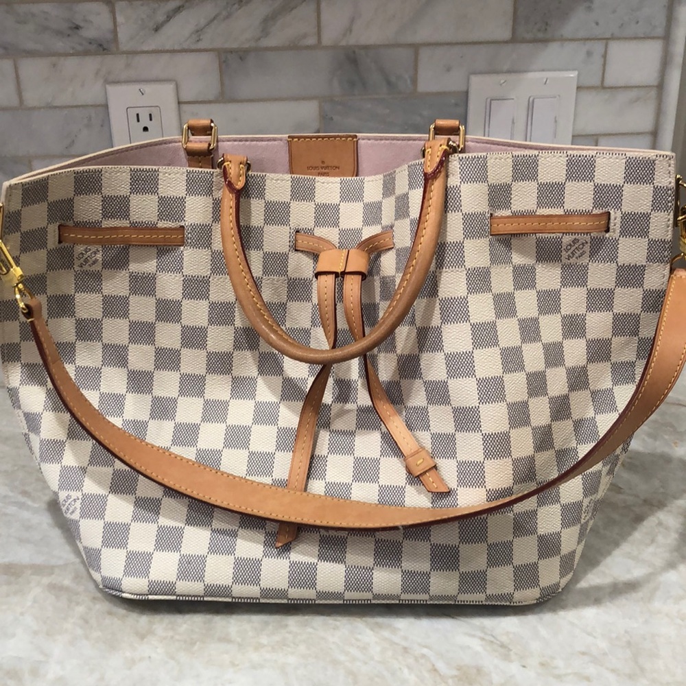 Louis Vuitton Girolata Damier Azur Handbag
